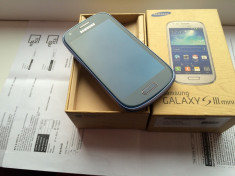 Samsung Galaxy S3 Mini i8200 8gb = Pebble Blue = la cutie = Garantie foto