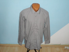 CAMASA SLIM-FIT ANGELO LITRICO 100% ORIGINALA 100% BUMBAC GRI COMPLET MARIMEA L foto