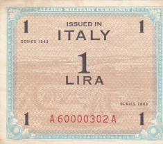 ITALIA 1 lira 1943 VF+++!!! foto