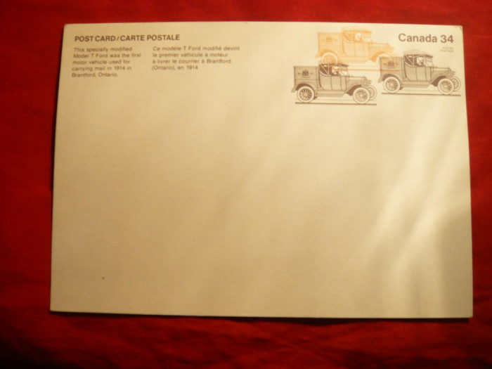 Carte Postala- Automobile - Canada -Modele Ford T