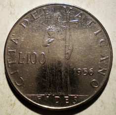 1.125 VATICAN PAPA PIUS XII FIDES 100 LIRE 1956 foto