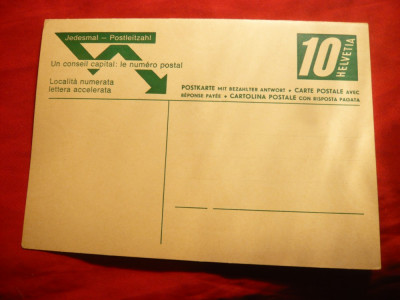 Carte Postala dubla- Numarul Postal , Elvetia foto