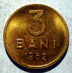 R.006 ROMANIA RPR 3 BANI 1952 XF/AUNC foto