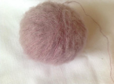 Fir de tricotat sau crosetat , Fir de tip Mohair natural cu matase, moale , pufos , lila foto