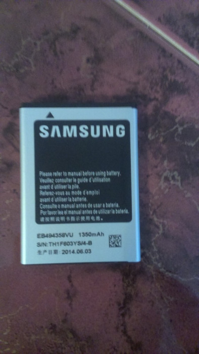 ACUMULATOR SAMSUNG Galaxy Pro B7510, Galaxy Gio S5660, Galaxy Ace S5830, Galaxy Ace S5830I, Galaxy Ace Hugo Boss, Galaxy Fit S5670 cod EB494358VU