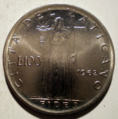 1.129 VATICAN PAPA IOAN XXIII FIDES 100 LIRE 1962 foto