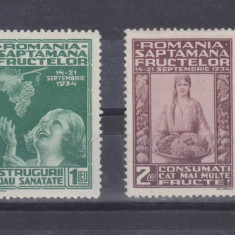 1934 - EXPOZITIA FRUCTELOR - SERIE COMPLETA - MNH