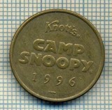 JETON 58 PENTRU COLECTIONARI - KNOTT&#039;S CAMP SNOOPY 1996 -STAREA CARE SE VEDE