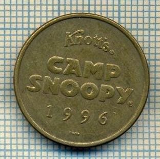 JETON 58 PENTRU COLECTIONARI - KNOTT&#039;S CAMP SNOOPY 1996 -STAREA CARE SE VEDE