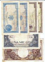 10) Lot 6 bancnote 500 lei 1000 lei 2000 lei si 5000 lei 1940 1941 1942 43 44 foto