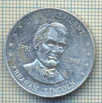 JETON 32 PENTRU COLECTIONARI - ABRAHAN LINCOLN - AL 16-LEA PRESEDINTE AL STATELOR UNITE ALE AMERICII-STAREA CARE SE VEDE