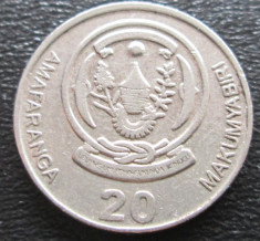 (1270) RWANDA 20 FRANCI 2009 foto