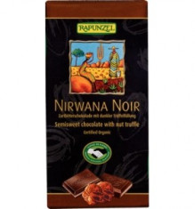 Ciocolata Nirwana neagra cu trufandale 55 % cacao Bio 100 gr Rapunzel foto