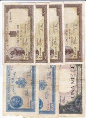 8) Lot 7 bancnote romanesti de 500 lei 1000 lei si 5000 lei date diferite 1940 1941 1942 1943 1944 foto