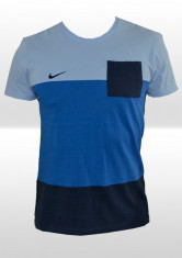 Tricou Nike - Albastru - Din Bumbac - Sezonul De Vara - Masuri S M L XL E96 foto