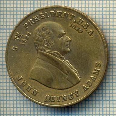 JETON 79 PENTRU COLECTIONARI - JOHN QUINCY ADAMS - AL 6 -LEA PRESEDINTE AL STATELOR UNITE ALE AMERICII -STAREA CARE SE VEDE foto