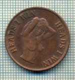 JETON 93 PENTRU COLECTIONARI - HEADS I WIN - TAILS YOU LOSE -TiNERE SEMI NUD(GLUMA ENGLEZA-CAPETE DE CASTIGI, COZI PIERZI) -STAREA CARE SE VEDE