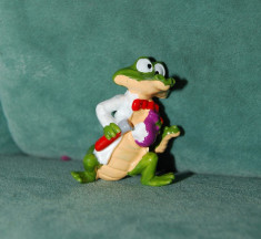 Lot 2 figurine, kinder Surprise seria crocodiliiCrazy Crocos (1993) foto