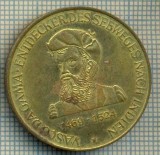 JETON 90 PENTRU COLECTIONARI - VASCO DA GAMA - ENTDECKER DES SEEWEGES NACH INDIEN 1469-1524 -CROSSE SEEFAHRER DER WELTGESCHICHTE-STAREA CARE SE VEDE