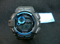 CEAS CASIO G-SHOCK G9300-1 MUDMAN BLACK&amp;amp;SKY BLUE EDITION-MODEL 2016-POZE REALE foto