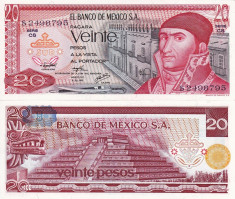MEXIC 20 pesos 1976 UNC!!! foto