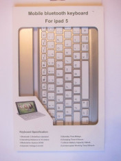 Tastatur? Bluetooth Mobile pentru Ipad 5 - Taste albe foto