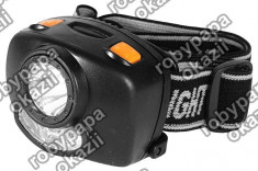 Lanterna, cu fixare pe cap - 1 LED 3W + 4 leduri 09161 foto