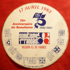 Sticker - Eticheta Reclama- 75 Ani Scoutism 1983 -Regiunea Ile de France