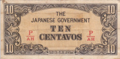 OCUPATIA JAPONEZA IN FILIPINE 10 centavos 1942 VF!!! foto