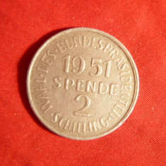 Jeton Th.Korner 1951 - 2 Schillingi , aluminiu , d= 2,5 cm