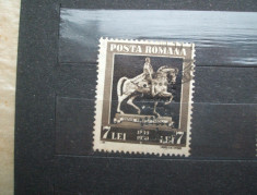 ROMANIA 7 LEI 1939 / PERFIN BVD foto