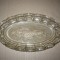 FARFURIE OVALA DIN STICLA CU DECOR PESTE ,DE COLECTIE
