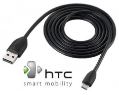 Cablu de date micro USB HTC DC-M410 Black Original foto