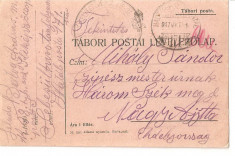 CPI (B4725) TABORI POSTAI LEVELEZOLAP, CARTE POSTALA MILITARA, KUK, WW1, UNGARIA, AUSTRIA, AUSTRO-UNGARIA, 1.oct.1917, MILITAR, RAZBOI, ARMATA foto