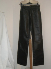 Pantaloni (barbati) piele naturala negru AVITANO COLLECTION 36 foto