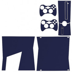 Skin sticker plastic / folie CARBON BLEUMARIN pentru XBOX 360 slim foto