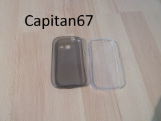 Husa Silicon Pentru Samsung Galaxy Trend Lite 7390 Fumuriu Si Transparent foto