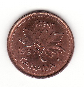 Canada 1 cent 1997 - KM# 289 foto