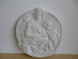 Cumpara ieftin OBIECT DE DECOR &ldquo;Madonna cu Pruncul&rdquo; (replica a lucrarii lui Michelangelo), Portrete, Ipsos