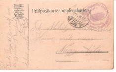 CPI (B4741) FELDPOSTKORRESPONDENZKARTE, CARTE POSTALA MILITARA, KUK, WW1, UNGARIA, AUSTRIA, 21.ian.1917, AUSTRO-UNGARIA, MILITAR, RAZBOI, ARMATA foto