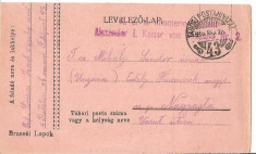 CPI (B4746bis) LEVELEZO-LAP, TABORBOL - TABORBA, CARTE POSTALA MILITARA, KUK, WW1, UNGARIA, AUSTRIA, 25.MAI.1916, AUSTRO-UNGARIA, RAZBOI, ARMA foto