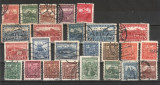 CEHOSLOVACIA - 1926-1929 - Lot 25 buc., stampilate