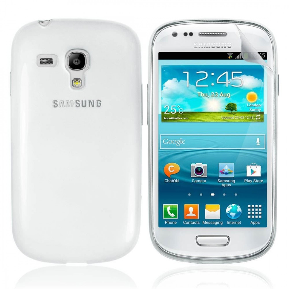 Husa transparenta silicon Samsung Galaxy S3 Mini i8190 + folie protectie  cadou | Okazii.ro