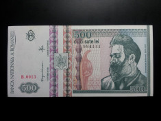 500 Lei Decembrie 1992 Romania UNC, Filigran din fata, mai rara! foto