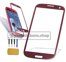 Sticla Display Fata Samsung Galaxy S3 i9300 ROSU + folie protectie ecran foto