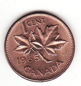 Canada 1 cent 1965 - KM#59.1 foto