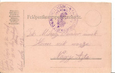 CPI (B4743) FELDPOSTKORRESPONDENZKARTE, CARTE POSTALA MILITARA, KUK, WW1, UNGARIA, AUSTRIA, 18.aug.1916, AUSTRO-UNGARIA, MILITAR, RAZBOI, ARMATA foto