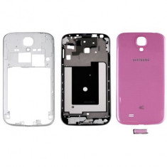 Carcasa Samsung I9505 Galaxy S4 roz Originala NOUA (capac baterie / spate, mijloc / miez / corp, rama display / lcd / ecran si buton meniu / home) foto