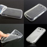 Husa transparenta silicon Samsung Galaxy S3 i9300 + folie protectie si cablu date cadou