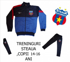 TRENINGURI STEAUA COPII DE LA 14 LA 16 ANI, MODEL NOU , PANTALONI CONICI ,LIVRARE GRATUITA foto